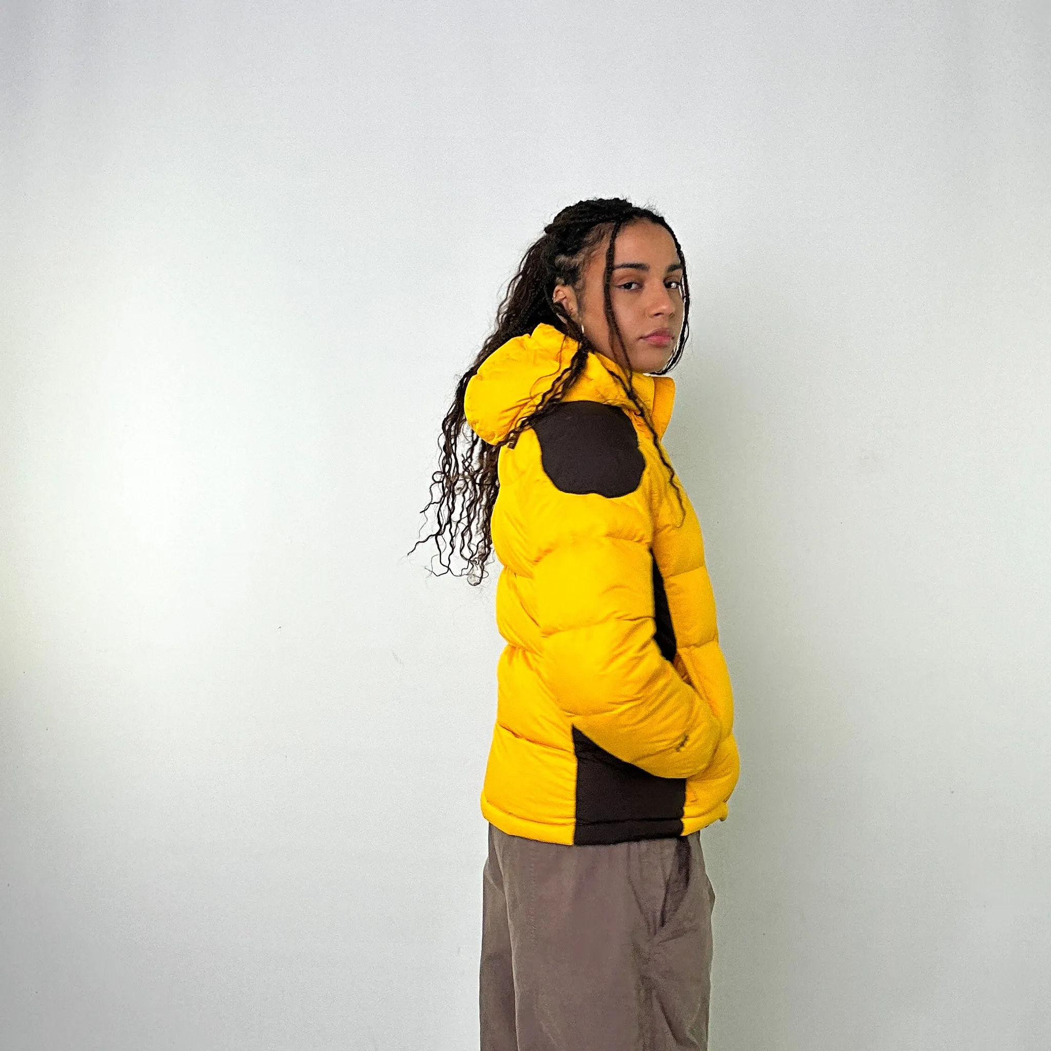 Yellow 90s The North Face 700 Series Puffer Jacket Coat (M)