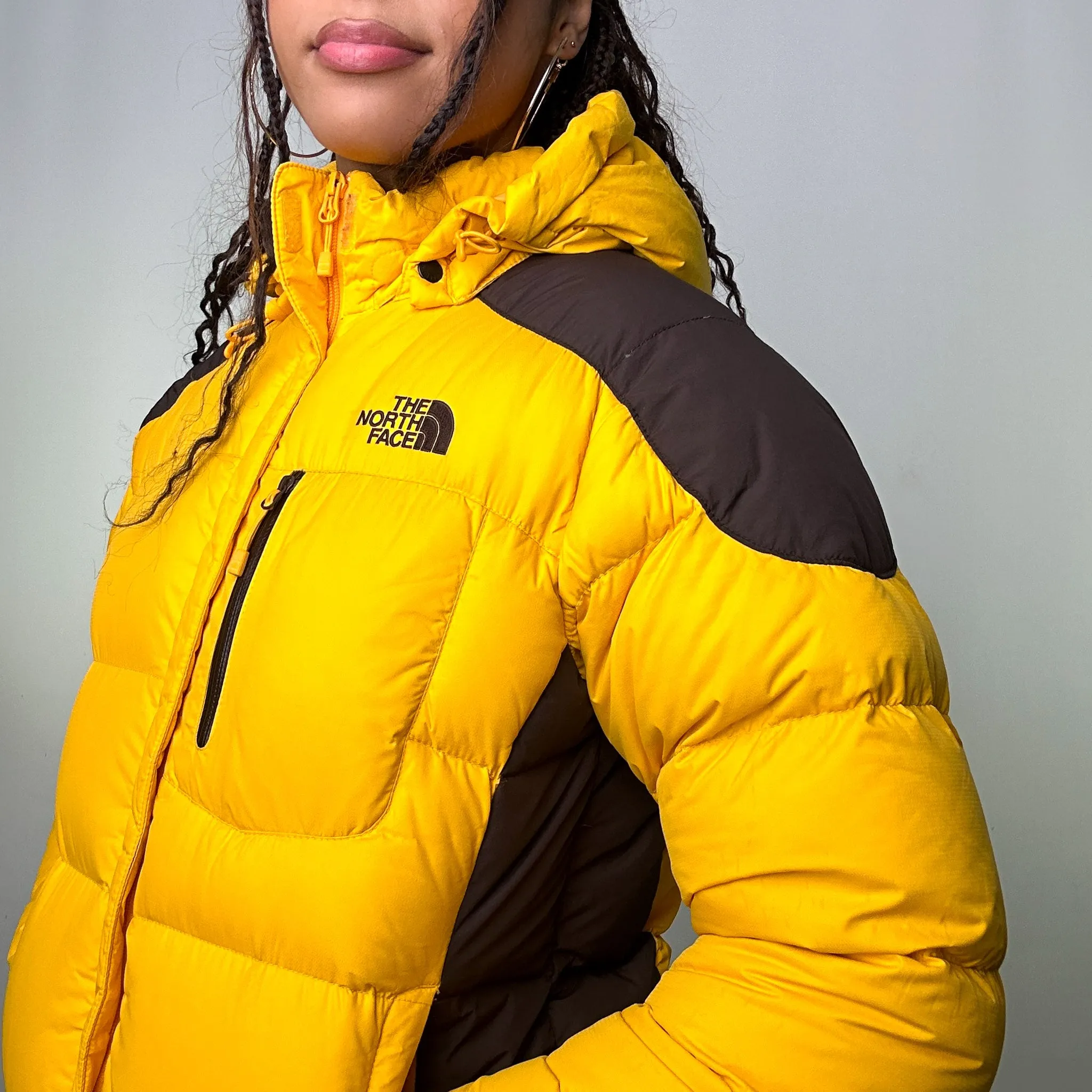 Yellow 90s The North Face 700 Series Puffer Jacket Coat (M)