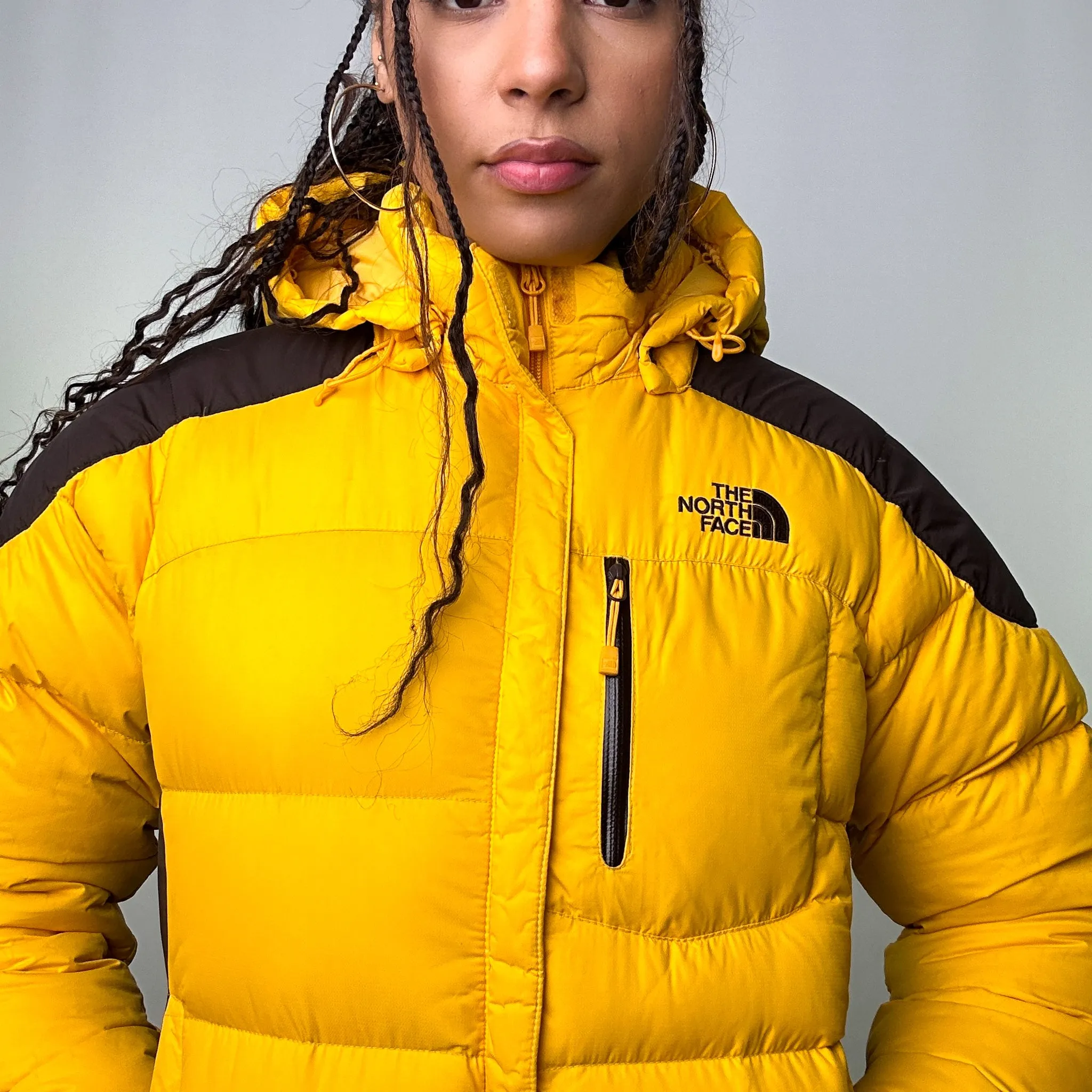 Yellow 90s The North Face 700 Series Puffer Jacket Coat (M)