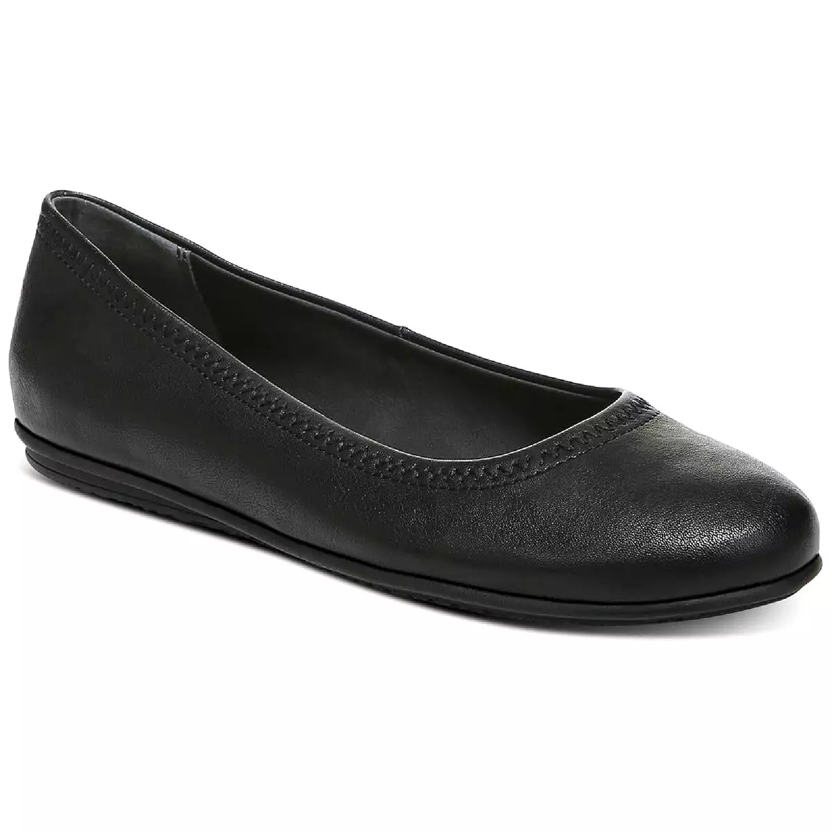 Zodiac Womens Sonia Leather Round Toe Ballet Flats